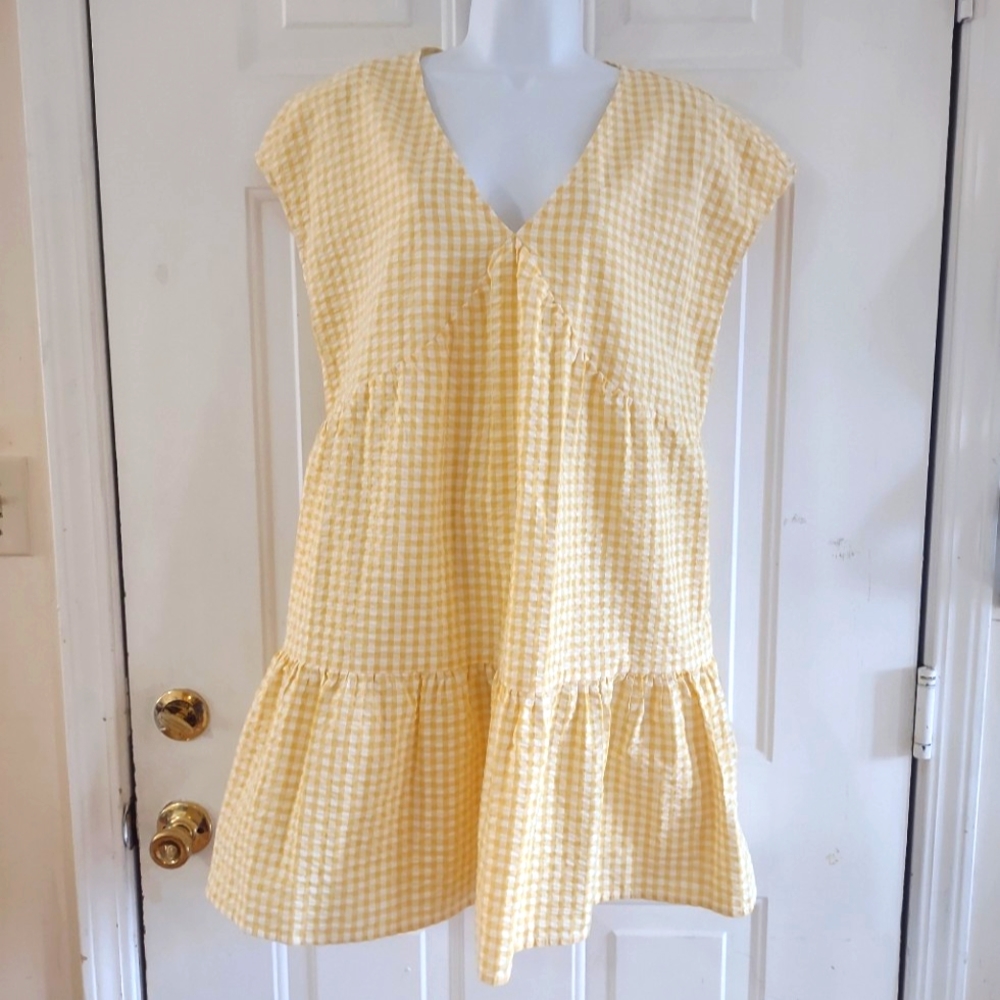 Time and Tru Short Sleeve Woven V-Neck Dress. Size L NWOT